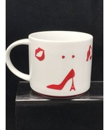 Starbucks White Coffee Mug Cup 16 oz Eiffel Tower Shoe Lips Perfume in Red - £31.02 GBP