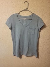 Columbia T-Shirt Womens M Medium Blue V-Neck 3/4 Sleeves Fishing Outdoor Tee - £9.51 GBP