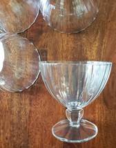 Set of Four (4) ~ Clear Glass ~ Stemmed Dessert Bowls ~ 4.5&quot; Dia x 4.75&quot; Tall - £23.97 GBP