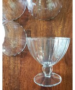 Set of Four (4) ~ Clear Glass ~ Stemmed Dessert Bowls ~ 4.5&quot; Dia x 4.75&quot;... - $41.51 CAD