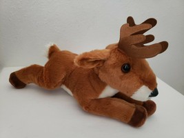 Aurora White Tailed Buck Deer Plush Stuffed Animal Brown Antlers 12&quot;  - £16.45 GBP