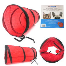 Dog Toy Cat Tunnel Pet Supplies Toys Collapsible Crinkle Kitten Fun Play 18&quot; New - £20.03 GBP