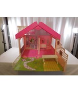 Barbie Vintage 1992 Mattel Barbie Fold &#39;n Fun House Pink with Roof Patio... - £32.73 GBP