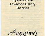 Augustine&#39;s Country Dining Menu Lawrence Gallery Sheridan Oregon  - £13.99 GBP