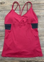 Cozy Orange “The Comfy Touch” Athletic Tank Top XL Pink/Grey Stretchy Padded Bra - £9.55 GBP