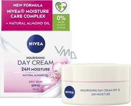 NIVEA Moisture Care Complex Day Cream With Natural Almont Oil 24H Moisture SPF15 - £14.87 GBP