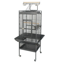 61&quot; Large Bird Cage Pet Play Top Parrot Parakeet Bird Finch W/ Perch Stand Steel - £141.13 GBP