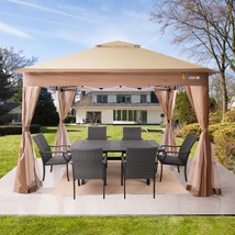 LAUSAINT HOME 11&#39;x11&#39; Pop Up Canopy, Outdoor Patio Gazebo with Mosquito Netting, - £198.51 GBP