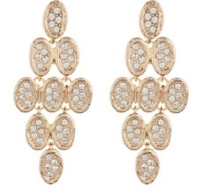 Pavé Crystal Oval Drop Earrings Tasha - $27.12