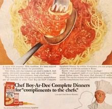 1966 Chef Boy-Ar-Dee Spaghetti Dinner Advertisement Box Mix Food Italian... - $24.99