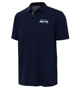 Antigua Seattle Seahawks Mens Polo Navy Blue Shirt NFL Moisture Wicking ... - $94.67 CAD