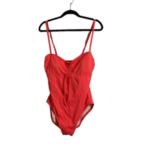Talbots Womens Orange Coral One Piece Swimsuit Spaghetti Straps Padded S... - $19.29