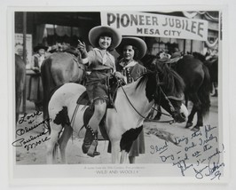 Jane Withers Pauline Moore Signed B&amp;W 8x10 Photo Wild And Woolly Personalized - £31.55 GBP