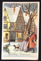 Vtg Dutch Greeting Card To Health &amp; Joy Happy New Year Posted 1956 Hardenberg - £9.40 GBP