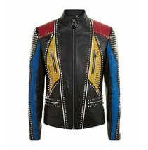 Women&#39;s handmade Designer Handmade Full Spiked and Studded MULTI Leather Jacket - £313.75 GBP