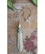 Feather necklace from silverplate butter spreader - $30.00