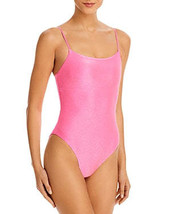 Aqua Shimmer Square Neck One Piece Swimsuit, Size Small - £33.31 GBP