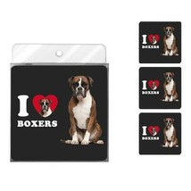 Tree-Free Greetings I Heart Boxers 4-Pack Artful Coasters Set - £7.17 GBP