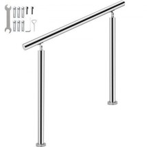 Stainless Steel Handrail 551LBS Load Handrail for Outdoor Steps 39x34&quot; Outdo... - $84.18