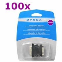 100x NEW Dynex DVI-A Male to VGA 15-pin Female Video Adapters Converter Monitor - £73.92 GBP