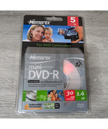 Memorex Mini DVD-R for DVD Camcorders - 30min/1.4GB - 5-Pack - New - £10.96 GBP