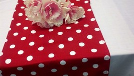 RED POLKA DOT Table Runner, White dots,72&quot;L,  MINNIE MOUSE DISNEY PARTY ... - $20.00