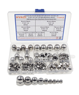  9-Size SAE Acorn Hex Cap Nuts Kit, 304 Stainless Steel, #6-32 to 1/2&quot;-1... - $616.51 MXN