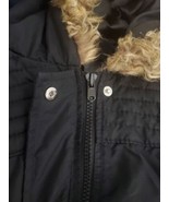 Old Navy Womens Girls Jacket Coat with Faux Fur Hood Black - Size Large - £11.72 GBP