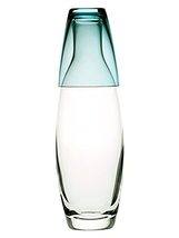 LaModaHome Bedside Water Carafe - Turquoise/Green Premium Design Beverage Pitche - £55.22 GBP