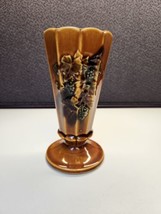 McCoy Antique Curio Line 1960’s MCM Pottery Grapes Brown Vase - £34.55 GBP