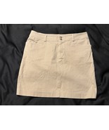 CHAPS Women’s Khaki Stretch Skirt Size 12 Cotton Blend Business Casual B... - $337.88 MXN