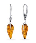 Sterling Silver Baltic Amber French Clip Earrings - €72,92 EUR