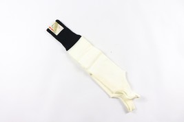 NOS Vintage 80s Nylon Stirrup Sport Athletic Tube Soccer Socks White Bla... - $19.75