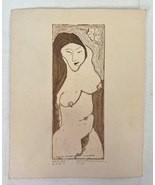 Muriel Schmalberg Ullman, Nude Woman Original Artist Proof Watercolor Mi... - €106,74 EUR
