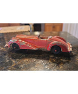 VINTAGE ORIGINAL DIECAST MANOIL TOY RED CAR #708 CONVERTABLE 5&quot; READ - £27.60 GBP