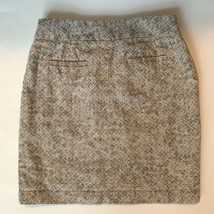 Loft Women&#39;s Linen Skirt Beige Stone Antique Printed Lined Straight Size 0 - $9.25