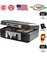 Compact Fireproof Safe with Key Lock - Ultimate Security for Documents - $111.89 CAD