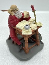 1999 Norman Rockwell “Sanat Checking His List&quot; MINIATURE 3” Resin Figurine #128 - £10.95 GBP