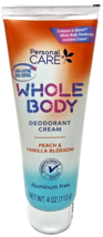 P.Care Whole Body Deodorant Cream Peach/Vanilla.B DERMATOLOGIST TESTED, ... - $10.88