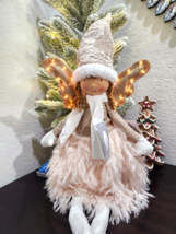 Christmas LIGHT UP Angel Girl Doll Shelf Sitter Mantel Decor 26&quot; - £38.75 GBP