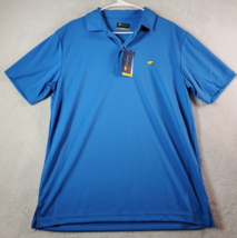 Jack Nicklaus Polo Golf Shirt Men Medium Blue Polyester Short Sleeve Slit Collar - £15.05 GBP