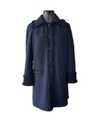 St. John Collection Knit Boucle Coat Duster Looped Fringe Collared Butto... - $6,458.52 MXN