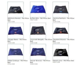 NFL Embroidered Pet Pillow Bed 30&quot;x20&quot;x4 by Pets First, Inc -Select- Tea... - £32.20 GBP