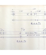 1950 Railroad Bangor Aroostook #85 Seitch Rods AREA Detail Blueprint F24... - $84.36