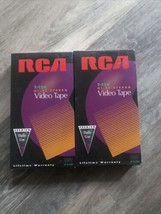 Lot Of 2 Blank VHS Tapes RCA Premium T-120 6 Hi-Fi Stereo. New Sealed. - £5.38 GBP