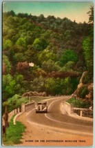 Car on Highway Mohawk Trail MA UNP Hand Colored Collotype Postcard H13 - $9.85