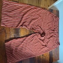 Sonoma Goods For Life Womens 4X Terracotta Striped Linen Blend Wide Leg ... - $18.81