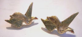 Two Toned Metal Flying Geese Bird Red Paint Eyes (2 pc) Hong Kong Qualit... - $19.99