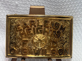 Earleigh Heights FD Fire Department CG Wilson Belt Buckle Severna Park M... - £23.35 GBP