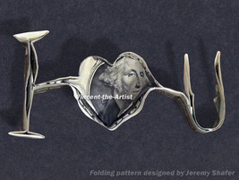 I Love You Dollar Origami Sculptor Heart U Money Art Bill Cash Bank Note Handmad - £15.69 GBP